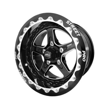 Street Pro 002 Convo Pro Drag Wheel Bead Lock Style Black 15x8.5" 5x4.75" PCD 5" Back Space suits Chev/Holden