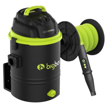 Bigboi SUCKRPROPLUS Commerical Grade Wall Mount Vacuum Kit 10m Hose & Reel