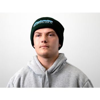 Superior Green Beanie with White Outline Logo Each SUP-BEANIE-GRN-WHT
