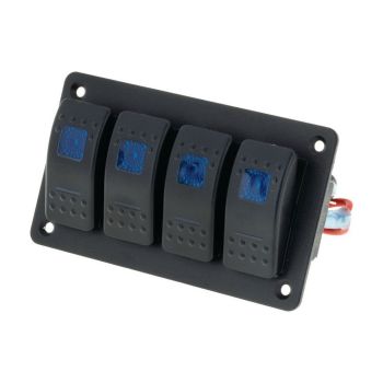 Jaylec SW8260 LED Switch Rocker Panel 4 Way 3X On/Off/On 1X On/Off Dual