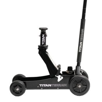 Titan Terrain 2 Tonne Rugged Floor Jack Hi Lift Hydraulic Trolley Jack Black TTRFJ-2000
