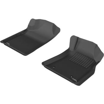 TruFit 3D Kagu Front Black Rubber Floor Mats with Drivers Anchor Points fits Toyota Hilux 2005 - 2011