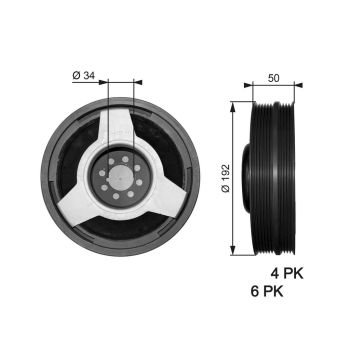 Gates TVD1030 Torsional Vibration Damper