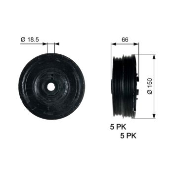Gates TVD1068 Torsional Vibration Damper