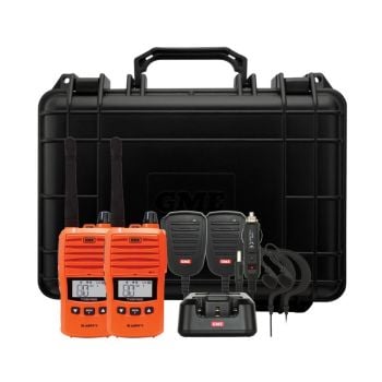 GME TX6165OTP 5/1 Watt UHF CB Handheld Radio Twin Pack Blaze Orange