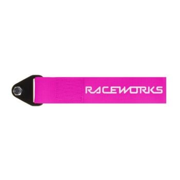 Raceworks Fluoro Pink Flexible Tow Strap VPR-021FP