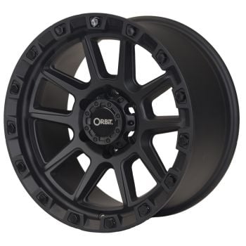 Orbit Rocky 17x8.5 6x139.7 +6 Offset Black Wheel