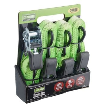 Xplorer XPRT454 300kg Ratchet Tie Down 4 Pack