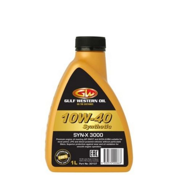 Gulf Western 30137 Syn-X 3000 Semi Synthetic Engine Oil 10W-40 1L