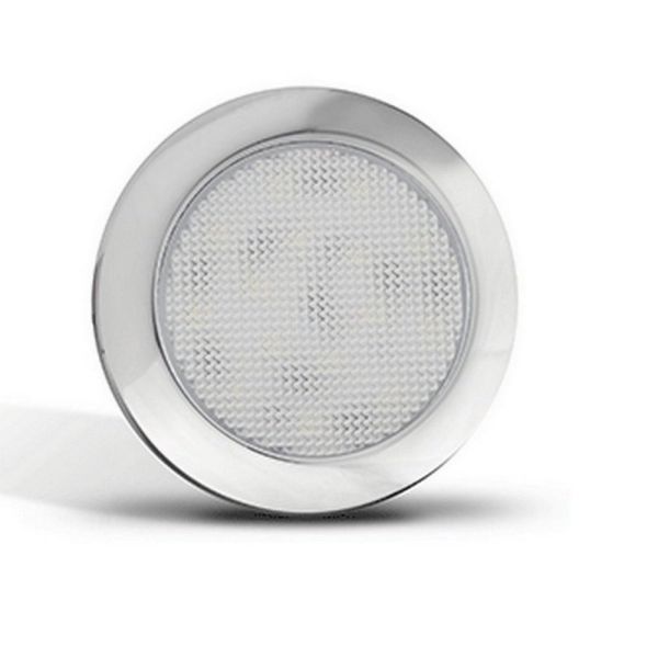 LED Autolamps 7515C Round LED Interior Lamp 12V 15 LEDs Chrome Housing ...