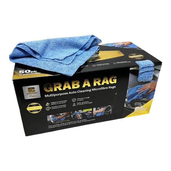 Pick Up Rag Cooper Kleen Grab A Rag Microfibre Multipurpose Cleaning Rags 50 Pack ...