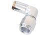 Aeroflow 90 -3AN to 3/16in Nylon Quick Release Fitting Silver