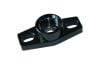 Aeroflow Turbo Drain Adapter -8AN ORB outlet 36 to 47.5mm bolt centre Black