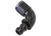 Aeroflow 510 Series Full Flow Tight Radius Push Lock 90 Hose-End -4AN Black 