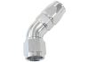 Aeroflow 570 Series 1pc Full Flow 45 Hose-End -4AN Silver 