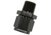 Aeroflow Male NPT to Female AN Straight Fitting 1/8in to -4AN Black