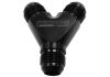 Aeroflow Y-Block -8AN Inlet/Outlets Black
