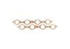 Aeroflow Round Port Copper Embossed Exhaust Gaskets fits GM LS Pair 1.750" Round Port Size AF1854-1004