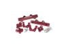 Aeroflow AF64-2258R Top Feed Conversion Billet EFI Fuel Rail Red suit 14mm 3/4in Length Fuel Injectors fits Subaru EJ20