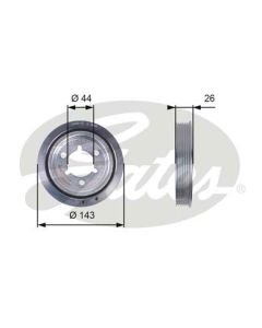 GATES TVD1055 Riemenscheibe Kurbelwelle Produktbild-Vorschau 3