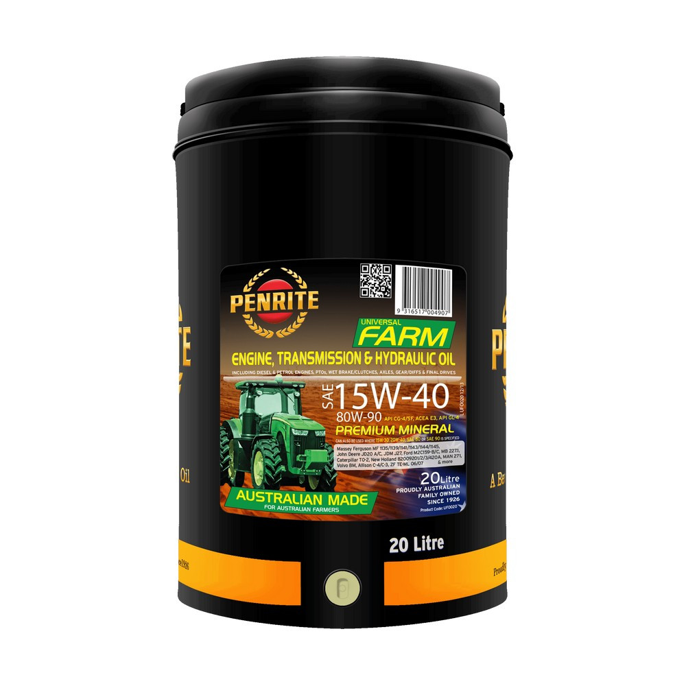 Penrite Universal Farm Oil 15W-40 (STOU) Engine Oil 20L | Automotive ...