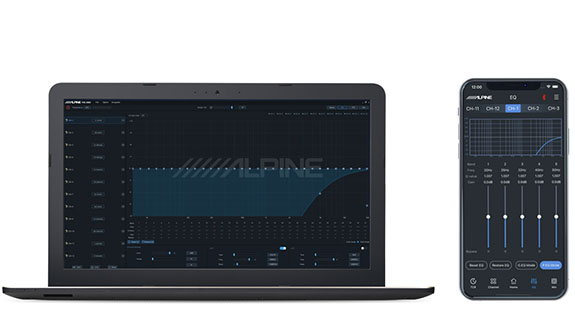 Easy System Setup and Sound Tuning via Smartphone App or PC Software